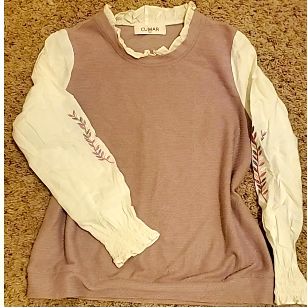 Purple and white Lolita style sweater